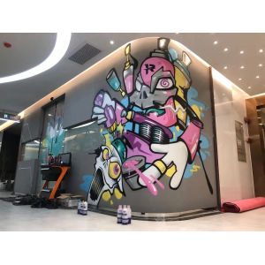 Chrome Effect Auto Graffiti Spray Paint with Low Odor Formulation for Versatile