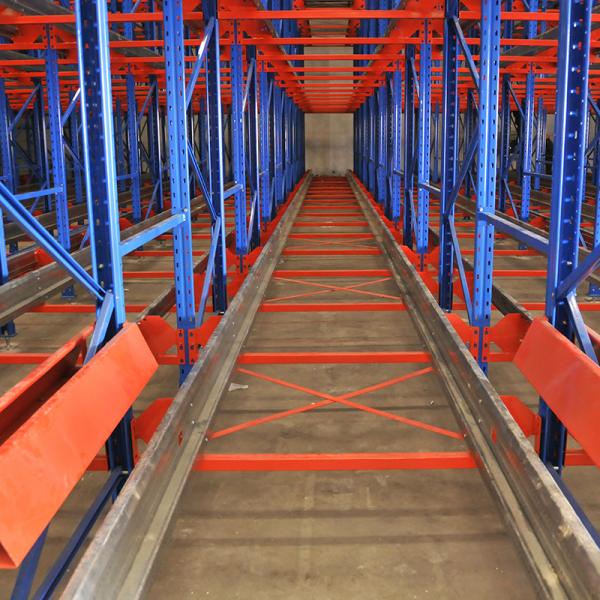 Stainless Steel Shuttle Pallet Racking System Drive In Rack With Automatic Radio Function