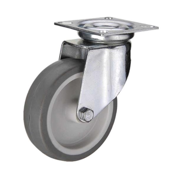 Expandable Stem Mounting Type Industrial Casters with No Swivel Lock and Plastic