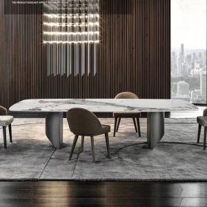 Factory Hot Sell 10 Seaters Dinner Marble Dining Table Chairs Set For Dining
