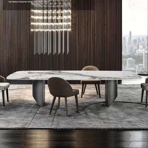 Factory Hot Sell 10 Seaters Dinner Marble Dining Table Chairs Set For Dining