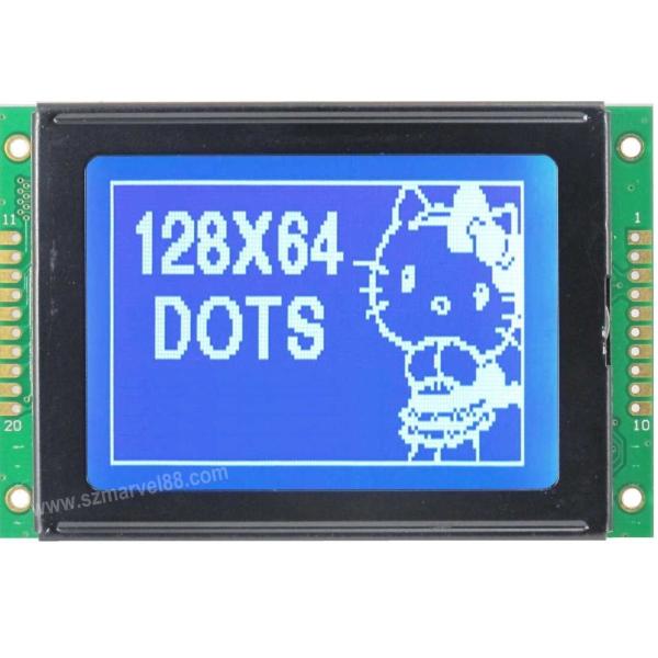 Quality M12864K-B5, 12864 Graphics LCD Module, 128 x 64 dot-matrix Display, STN(Blue), transmissiv for sale
