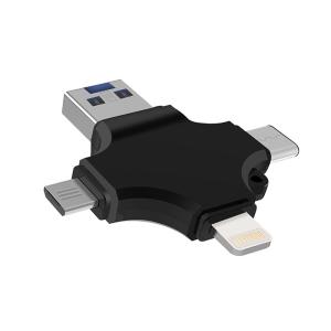 MFI Iphone 4 In 1 Flash Drive , Lightning Port , Android MicroUSB Port , Type-c