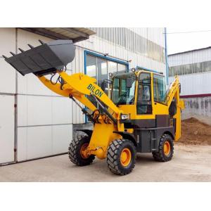 4x4 Small Backhoe Loader With Adjustable Seat / Stable Performance