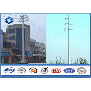 10KV Three Circuits Transmission Electrical Power Pole Polygonal with Steel