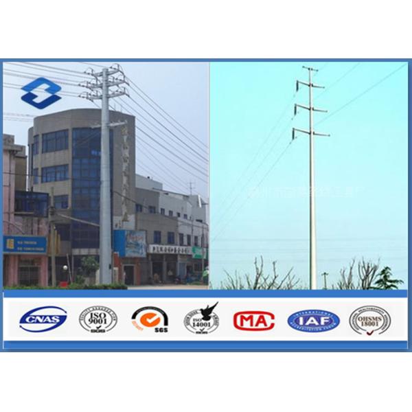 Quality 10KV Three Circuits Transmission Electrical Power Pole Polygonal with Steel for sale