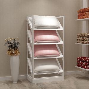 Height 2200mm Width 450mm Metal And Wood Storage Shelves For Pillow And Quilt