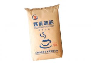 China Wheat Flour Paper Bag 25kg Extensible Sack Craft Paper Hard Bottom Bags Paper Bags 20kg on sale