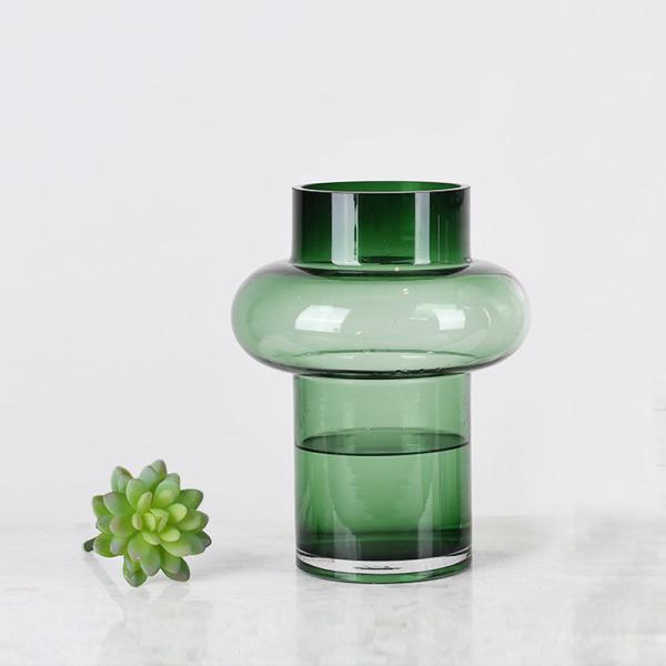 Green Transparent Decorative Crystal Flower Pots