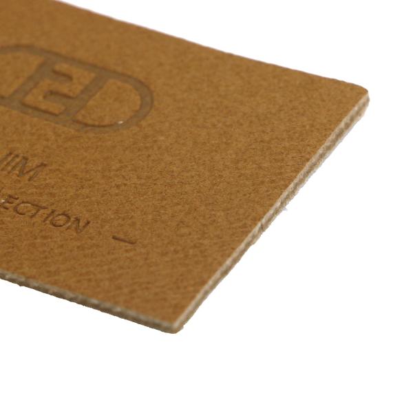 Brown Leather Patches For Clothes Voltage Logo 8cm×5cm Size ODM