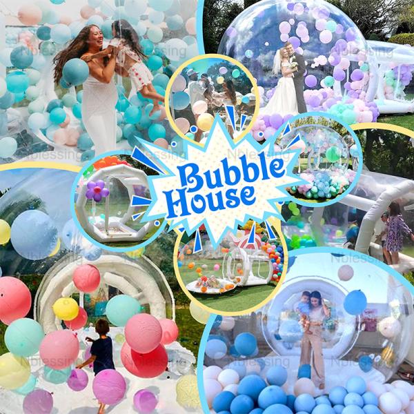 Dome Bubble Tent Transparent Inflatable Bubble Balloons House Kids Party Balloons Fun House Giant Clear Inflatable Crystal Igloo