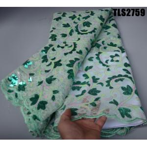 African Sequins Lace Fabric Multi color Net Embroidery Tulle Lace Fabric For