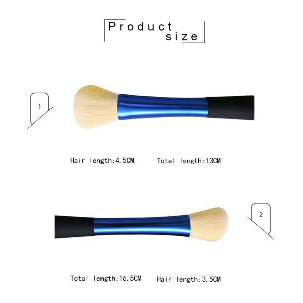 Pro Level Quality Full Face Makeup Brush Set With Durable Blue Plastic Handle
