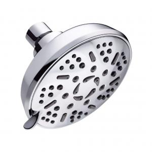 China 9 Spray 4.5 Inch Single Wall Mounted Shower Head Adjustable Ball Joint on sale