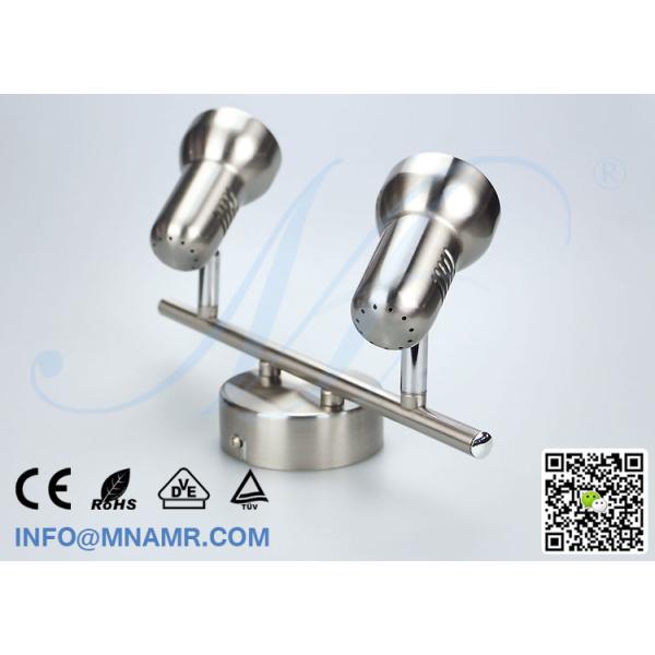 Hot Sale Double Heads LED Vanity Light Fixtures Nickel Matt Come With 2x5W GU10 LED Lamp Warm White Emitting Color Hot Sale Double Heads LED Vanity Light Fixtures Nickel Matt Come With 2x5W GU10 LED Lamp Warm White Emitting Color