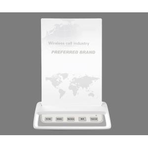 Wireless restaurant calling system number display receiver with menu stand call