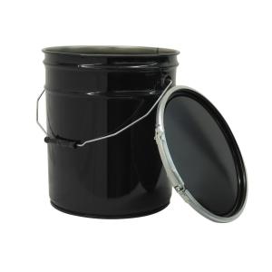 Round Tapered Tinplate Pail with Rubber Gasket Lid
