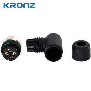 M12 Socket Connector Angle Cable Outlet 4-8mm A-code NBR Seal Material Screw