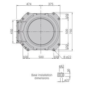 CP500L 500kg Bereiken 3255mm KAWASAKI Robot Arm 4 Axis