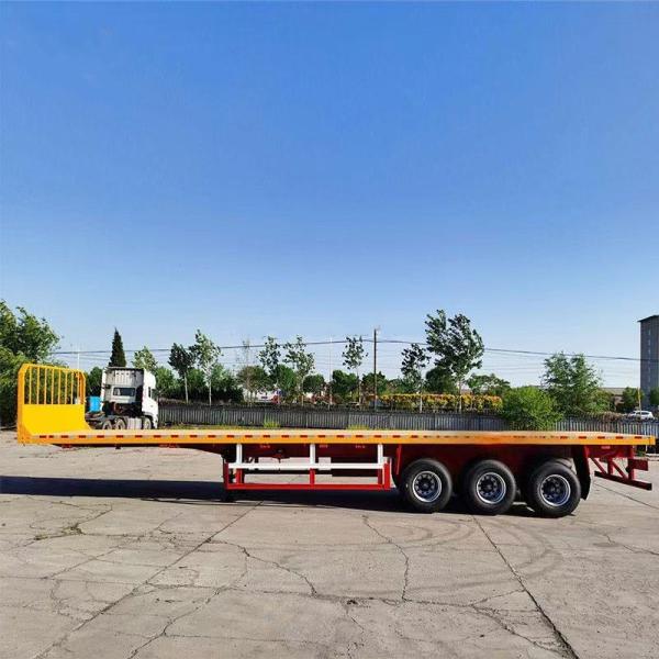 3-Axis / 4-Axis / 5-Axis 40-Foot Carbon Steel Aluminum Container Transport Flat Plate Semi-Trailer Original Tires (12R20)