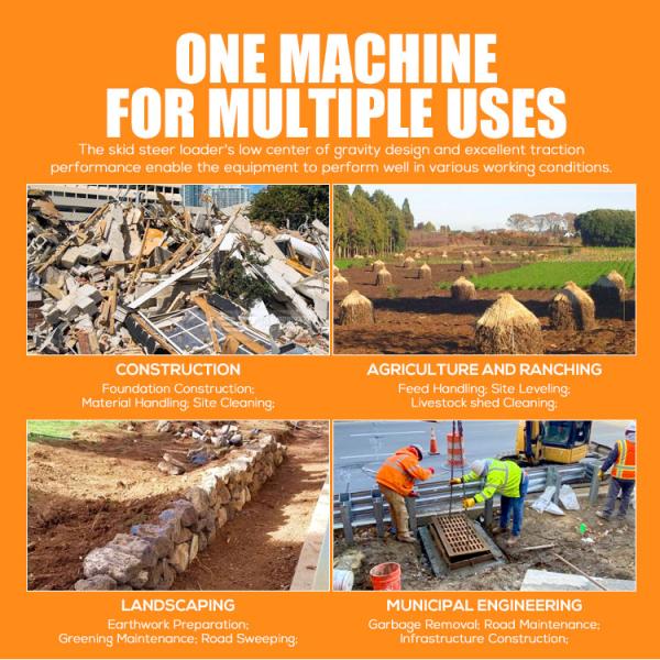 Free Shipping Mini Skid Steer Loader EPA/EURO 5 diesel Mini Skid Steer Loaders Mini Wheel Loader