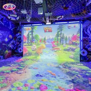 Joyful Beach Interactive Game L Shaped Projection Screen For Exhibition Halls