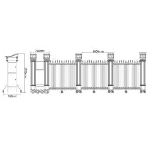Automatic Farm Retractable Electric Gate Accordion Mian Gate For Villa