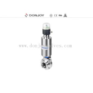 SS316L Pneumatic Mixing Proof butterfly valve with Feedback F top ( Limit switch