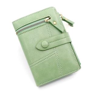Multi-card Position Cute Wallet Purse with PU Leather and Zipper Coin Pocket ID