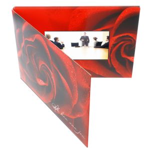 Customized Video Mailer Card with 350gsm Coated Paper and Built-in Speaker for