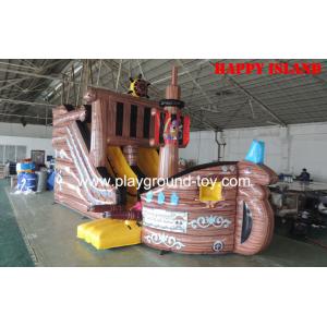 Wholesale Brown Pirate Ship Bounce House , Inflatable Bouncy Pirate Ship Children Ship Inflatable Castle from china suppliers