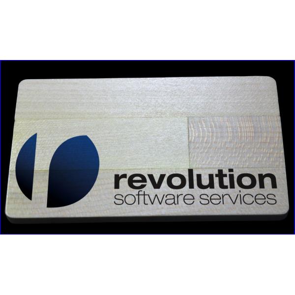 Natural Wood Credit Card 1GB USB Disk Drive Twister UDP Full Color Printing