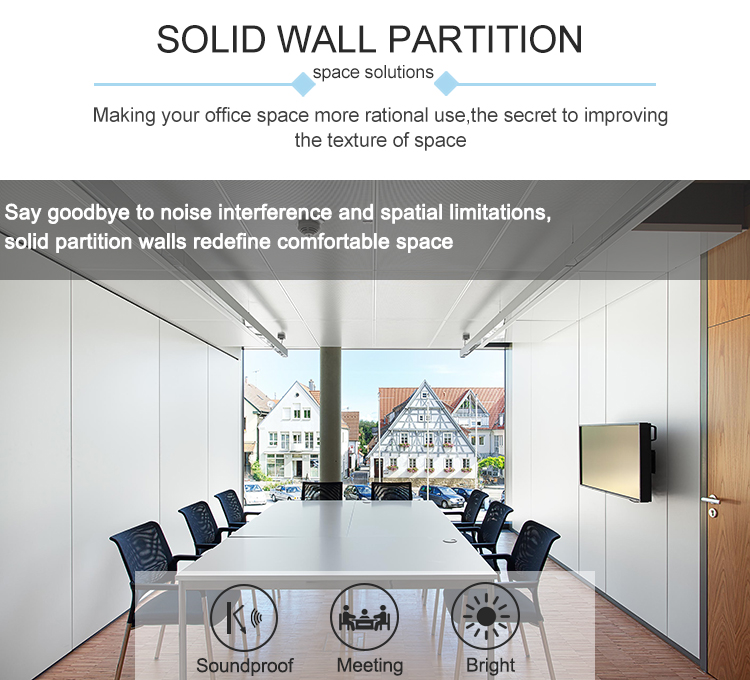 Fast Installing Solid Wall Partition Relocatable Modular Aluminum Partition Wall for Office Building