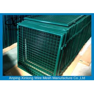 Customized Dark Green Welded Mesh Fence Gate For Private Yard and Garden