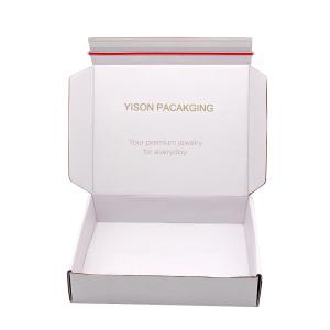 Wholesale Custom Logo Printing White Flat Postal Box Self Seal Shipping Boxes from china suppliers