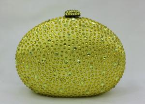 China Hot - Fix Round Shape Rhinestone Evening Bags Multi Color With Crystal Closure on sale