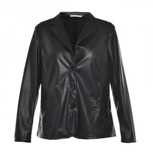 Wholesale Slim Fitted Style Ladies PU Jackets; Women Faux Leather Jackets Lapel Collar from china suppliers