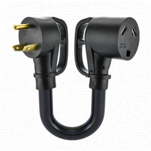 30 Amp RV Adapter Cord NEMA TT-30P Male to TT-30R Electrical Power Adapter for