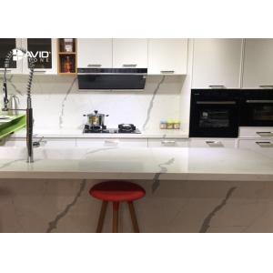 Calacatta Pattern White Quartz Countertops That Look Like Marble For Kitchen
