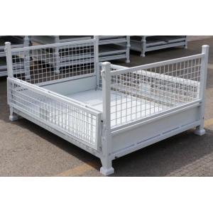 IBC Foldable Pallet Container Stackable Pallet Cage 50 * 50mm Wire Size