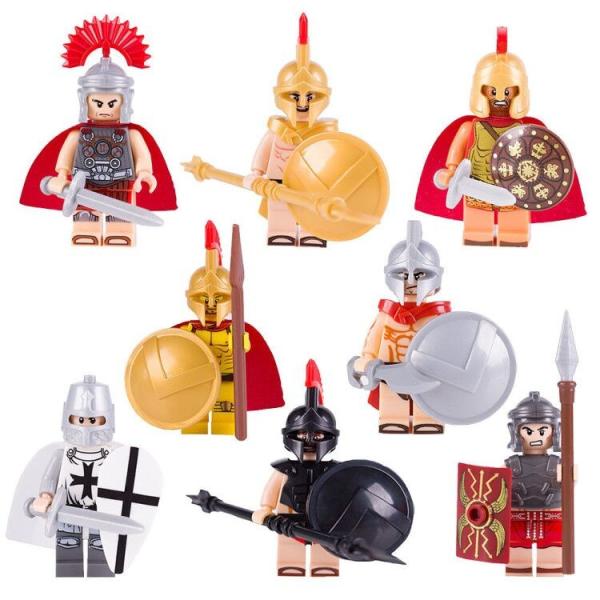 Castle kingdom action soldiers with weapon building block Rome Spartacus