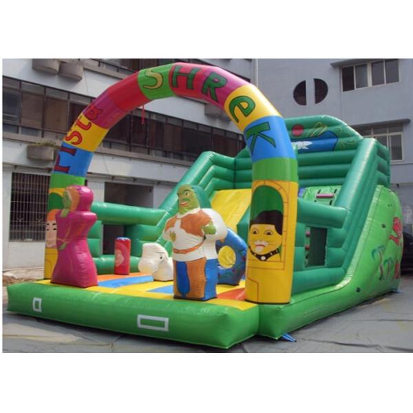 Quality Pista Shrek Commercial Inflatable Slide With Durable Plato PVC Tarpaulin for sale
