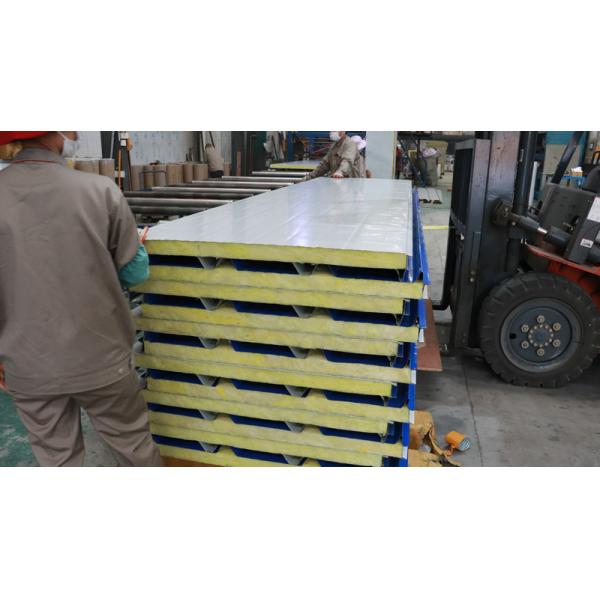 Prefab House 100mm Fireproof Glass Wool Sandwich Panel