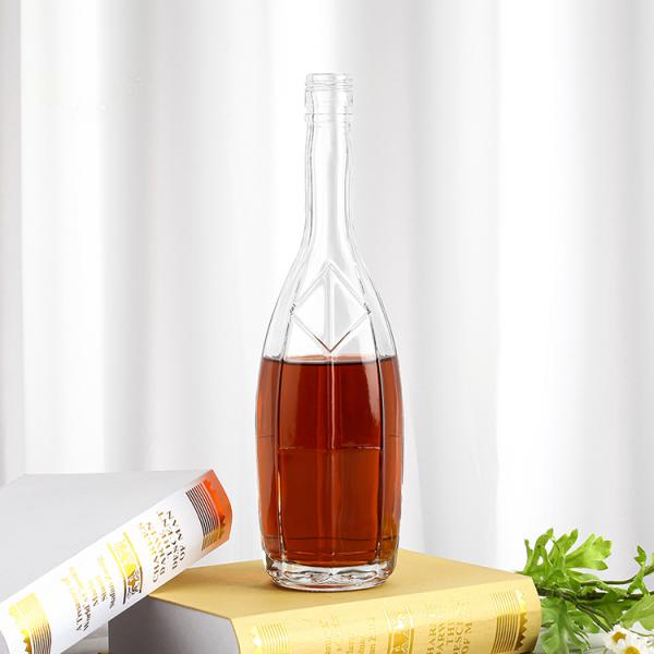 Top Grade Personalised Emboss Champagne Glass Bottle with Aluminum Plastic PP Collar