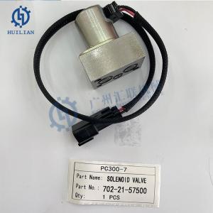 China Komatsu 702-21-57500 7022157500 702-21-57600  7022157600 Pilot Valve PC300 PC300LC PC350 PC360 PC360LC PC360-7 Excavator Parts Hydraulic Solenoid Valve Coil on sale