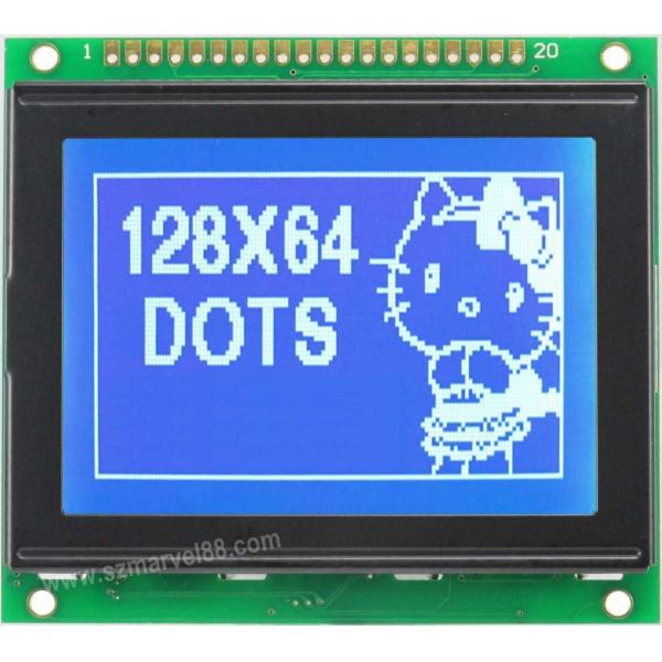 M12864L-B5, 12864 Graphics LCD Module, 128 x 64 dot-matrix Display, STN(Blue),