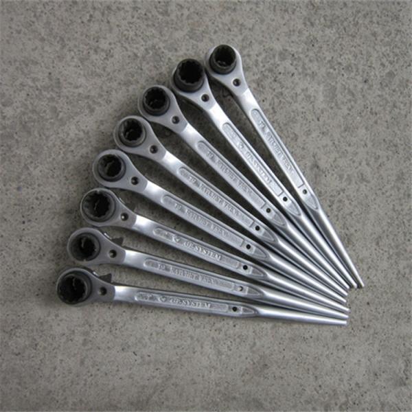 Chrome Vanadium Steel Cold Forged 12 Points Double Sizes Socket 19mm 22mm 650Nm Germany Scaffold Grip Ratchet Wrench