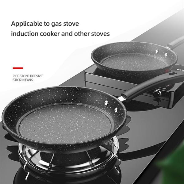 Factory Direct Sale Thickened Black Iron Cooking Frying Pan Medical Stone Nonstick Fry Pan With Lid