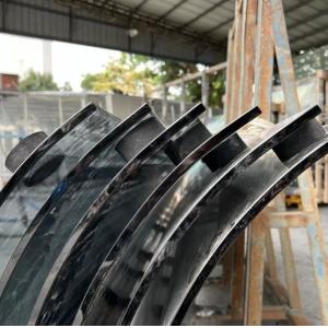 Customizable Curved Tempered Glass For Partition Bathroom Balustrade Building