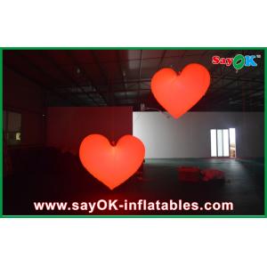 Wedding Romantic Hang Led Inflatable Heart With 190T Nylon Cloth